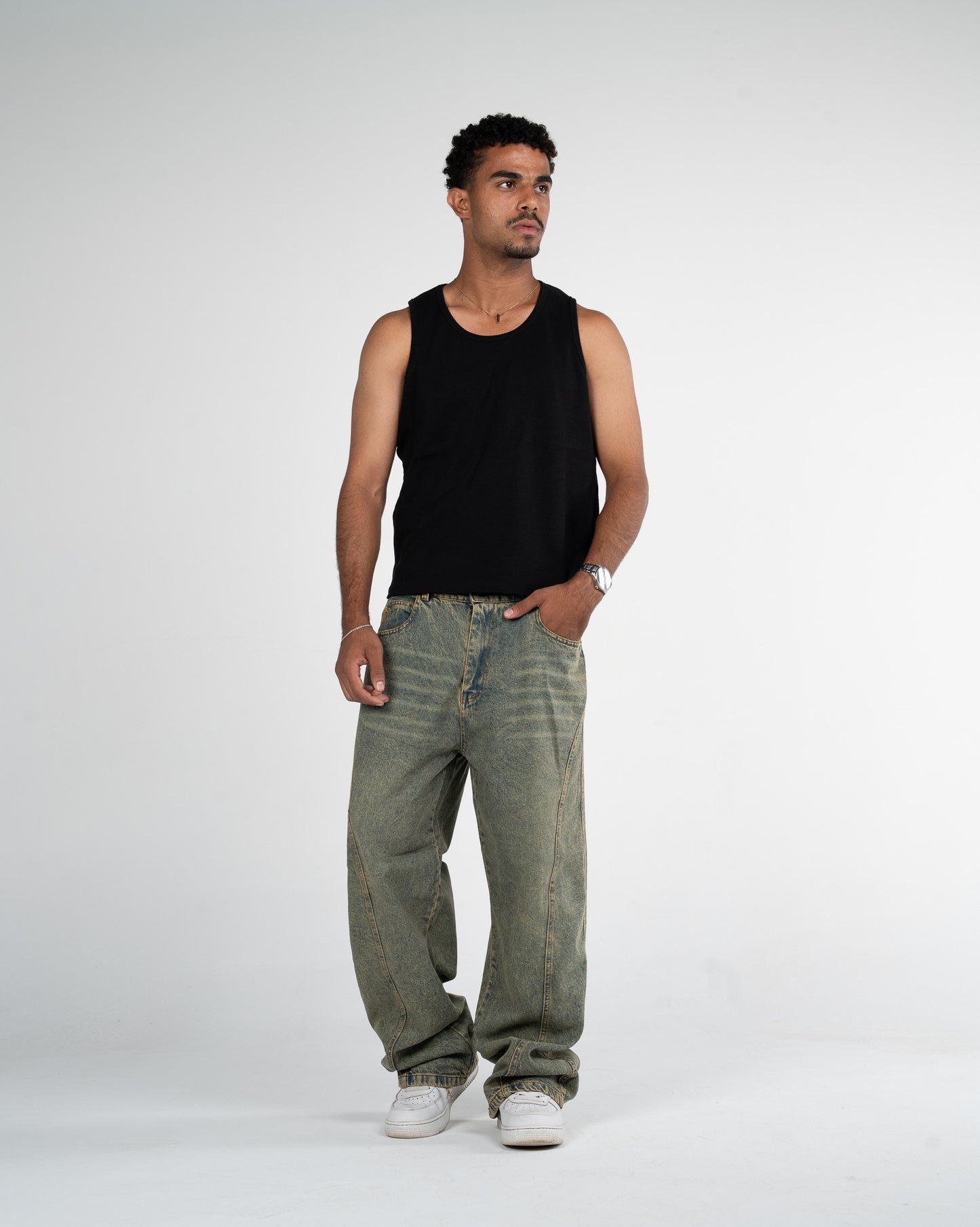 DENIM Faded Blue with Green Undertones