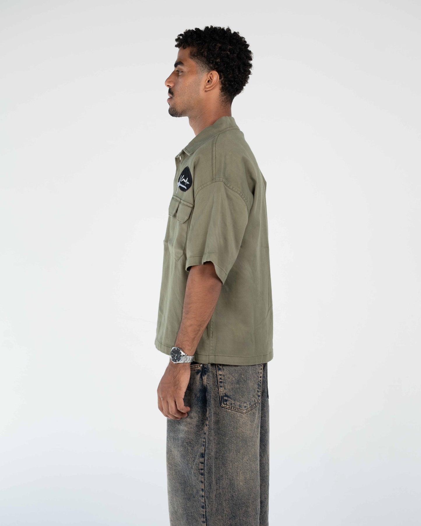 GABARDINE SHIRT(3 POCKET)
