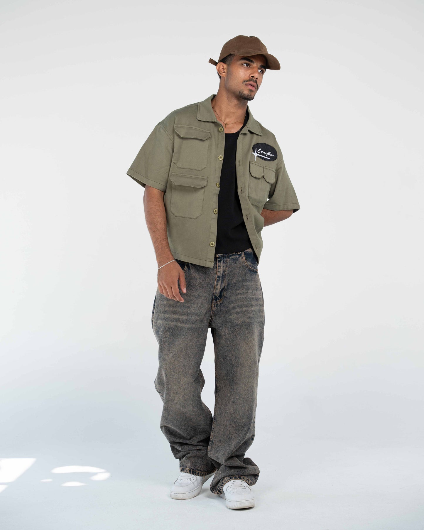 GABARDINE SHIRT(3 POCKET)