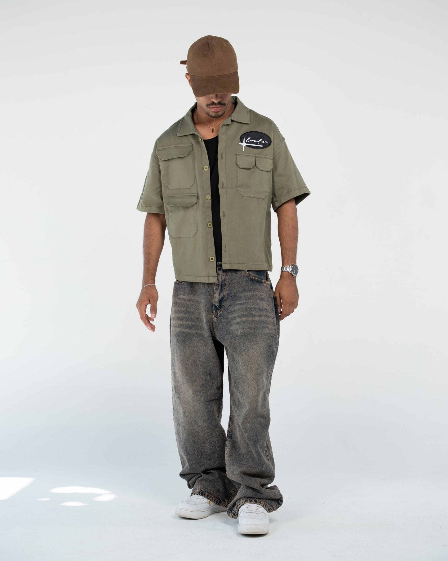 GABARDINE SHIRT(3 POCKET)