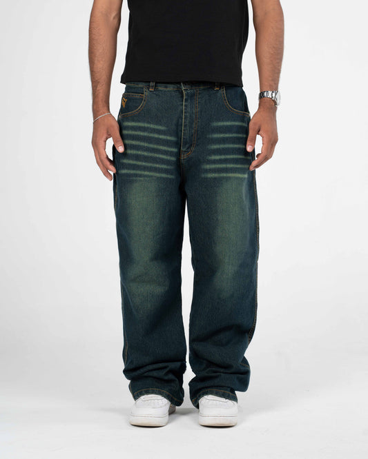 DENIM navy Blue with Green Undertones